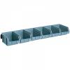 Produkt: Ocelová lišta s plastovými boxy 6x box 103 x 166 x 73 mm