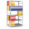 Produkt: Základní regál šroubovaný CMP, 180 šanonů, 160 kg/police x7, 2200x1250x600, šedá