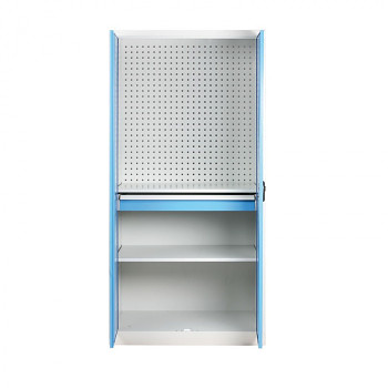 Dílenská skříň  1x zásuvka, 2x police, šedá/modrá, 1950x 950x600 mm
