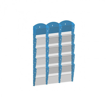 Nástěnné plastové zásobníky na prospekty - 3x5 A5