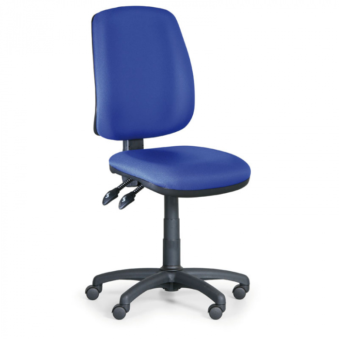 Kancelářská židle ATHEUS modrá bez područek, plastový kříž