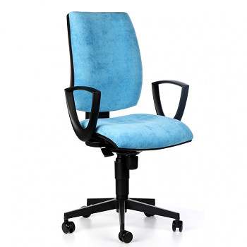 Kancelářská židle FIGO, modrá s područkami