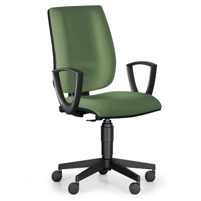 Kancelářská židle FIGO, zelená s područkami