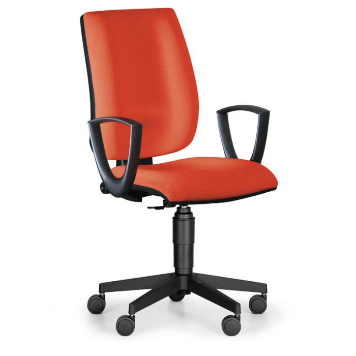 Kancelářská židle FIGO, červená s područkami