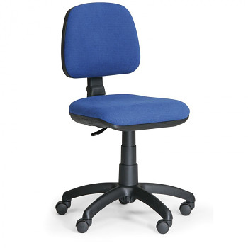 Kancelářská židle MILANO, modrá bez područek, s kolečky
