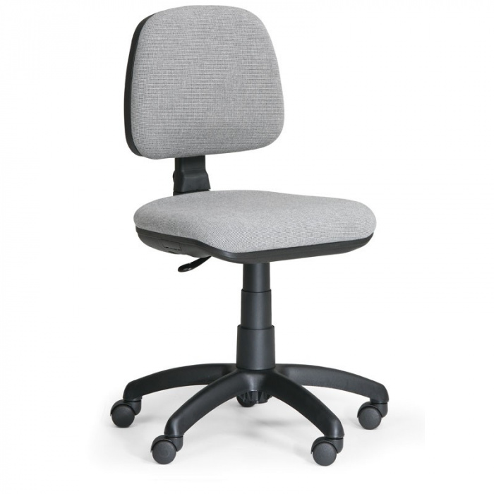 Kancelářská židle MILANO, šedá bez područek, s kolečky