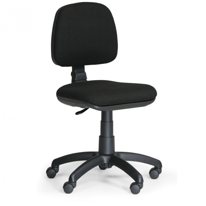 Kancelářská židle MILANO, černá bez područek, s kolečky
