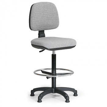 Kancelářská židle MILANO, šedá bez područek, s kluzáky