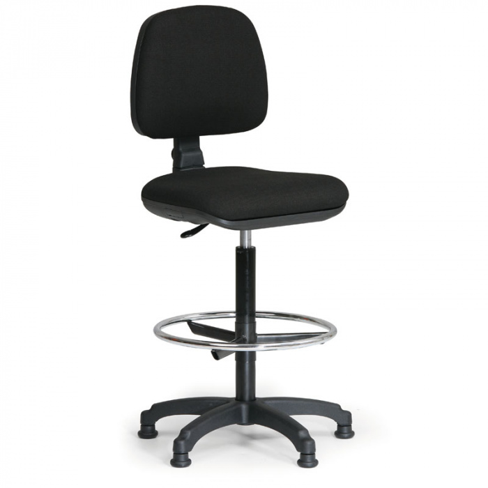 Kancelářská židle MILANO, černá bez područek, s kluzáky