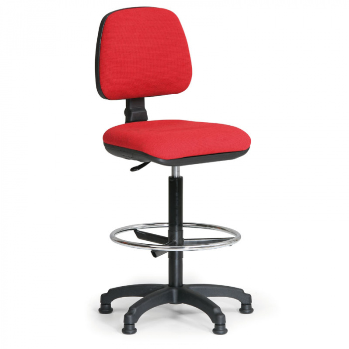 Kancelářská židle MILANO, červená bez područek, s kluzáky