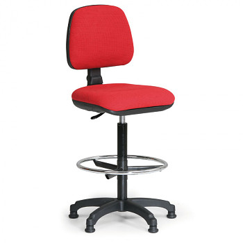 Kancelářská židle MILANO, červená bez područek, s kluzáky