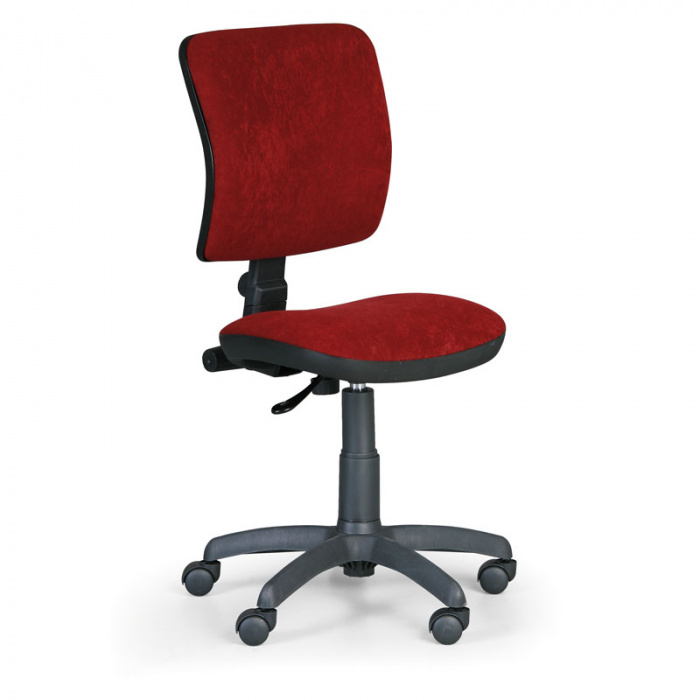 Kancelářská židle MILANO I, červená bez područek, s kolečky