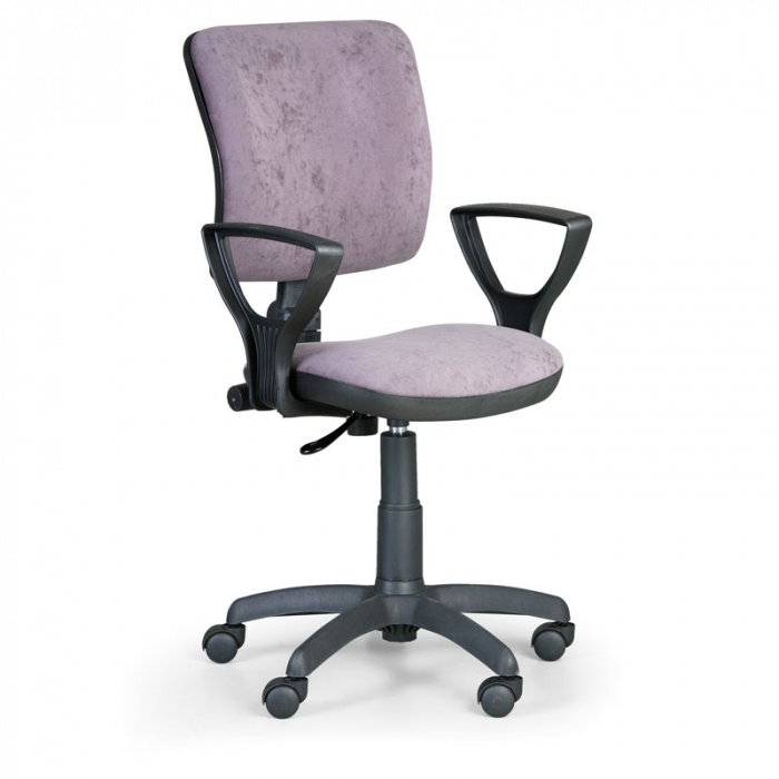 Kancelářská židle MILANO I, šedá s područkami, s kolečky