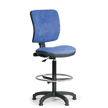 Kancelářská židle MILANO I, modrá bez područek, s kluzáky