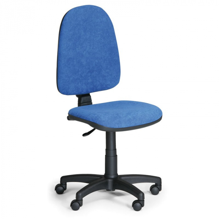 Kancelářská židle TORINO, modrá bez područek, plastový kříž