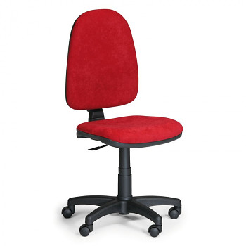 Kancelářská židle TORINO, červená bez područek, plastový kříž