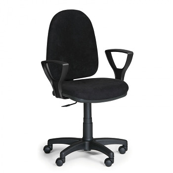 Kancelářská židle TORINO, černá s područkami, plastový kříž