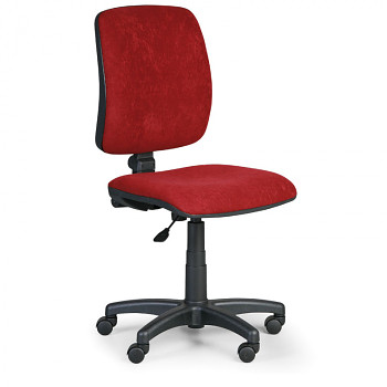Kancelářská židle TORINO I, červená bez područek, plastový kříž
