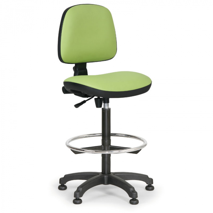 Pracovní židle MILANO zelená bez područek, kluzáky