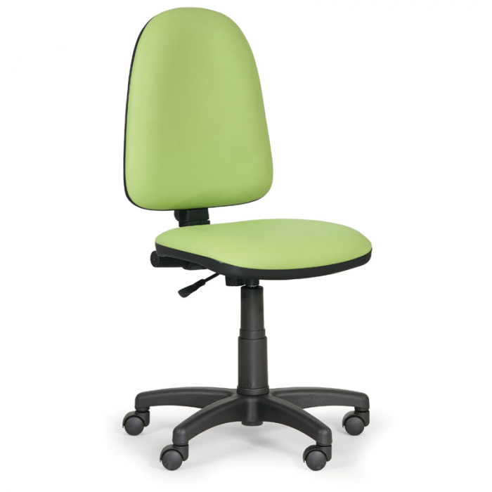 Pracovní židle TORINO zelená bez područek, plastový kříž