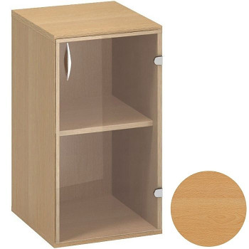 Kancelářská skříň,  735x 400x458, buk, pravá sklo, CLASSIC