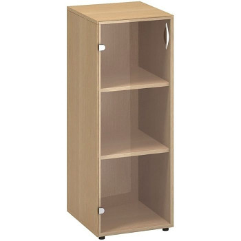 Kancelářská skříň, 1063x 400x458, buk, levá sklo, CLASSIC