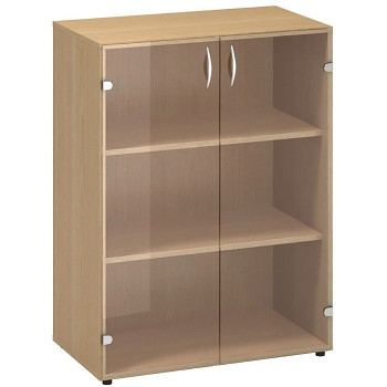 Kancelářská skříň, 1063x 800x458, buk, sklo, CLASSIC