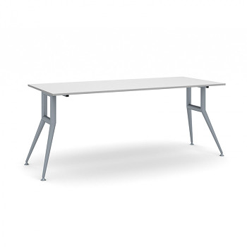 Jednací stůl 1800x 800x 740, šedá, podnož šedostříbrná, WIDE