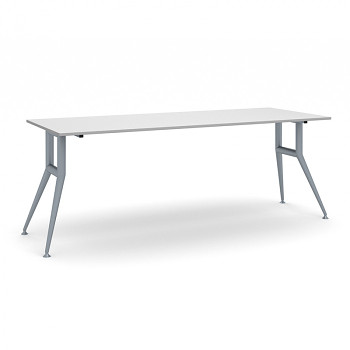 Jednací stůl 2000x 800x 740, šedá, podnož šedostříbrná, WIDE