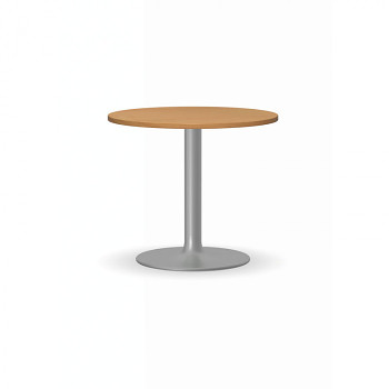 Konferenční stůl kruhový průměr  600x 500, buk, podnož šedá, ZEUS