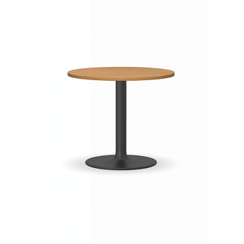 Konferenční stůl kruhový průměr  600x 500, buk, podnož černá, ZEUS