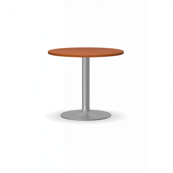 Konferenční stůl kruhový průměr  600x 500, třešeň, podnož šedá, ZEUS