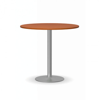 Konferenční stůl kruhový průměr  800x 725, třešeň, podnož šedá, FILIP