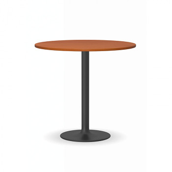 Konferenční stůl kruhový průměr  800x 725, třešeň, podnož černá, FILIP