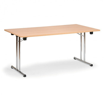 Konferenční stůl 1600x 800x 725, buk, podnož chrom, SKS