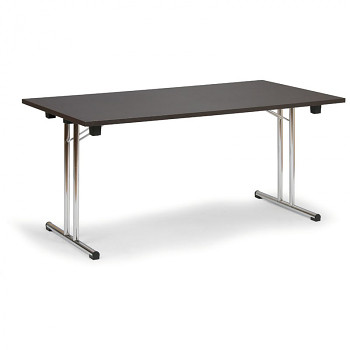 Konferenční stůl 1600x 800x 725, wenge, podnož chrom, SKS