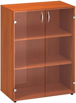 Kancelářská skříň, 1063x 800x458, třešeň, sklo, CLASSIC