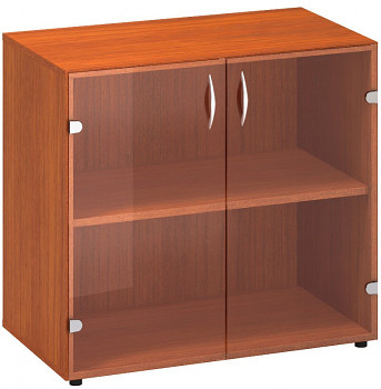 Kancelářská skříň,  735x 800x458, třešeň, sklo, CLASSIC