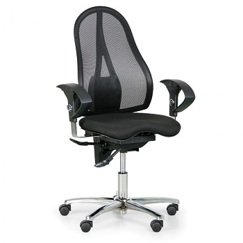Kancelářská židle EXETER NET černá bez opěrky hlavy
