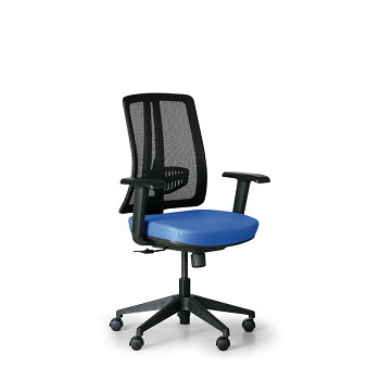 Kancelářská židle HUMAN B modrá plastový kříž