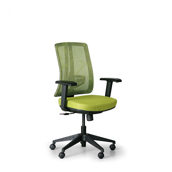 Kancelářská židle HUMAN B zelená plastový kříž