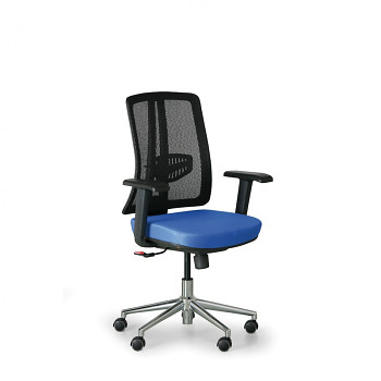 Kancelářská židle HUMAN B modrá hliníkový kříž