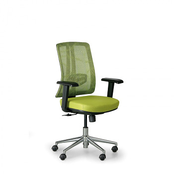 Kancelářská židle HUMAN B zelená hliníkový kříž