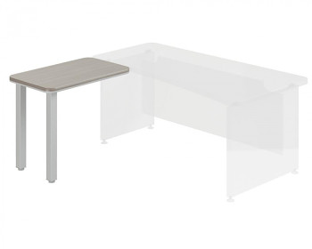 Stolový prvek  900x 550x762 mm, dub šedý, R, WELS