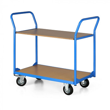 Policový vozík 250 kg,  850 x 500 mm, 2x police