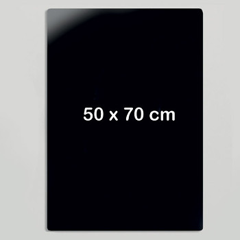 Skleněná magnetická tabule  700x 500 mm černá