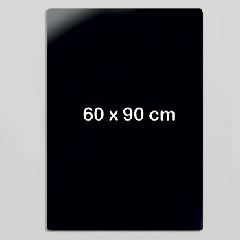 Skleněná magnetická tabule  900x 600 mm černá