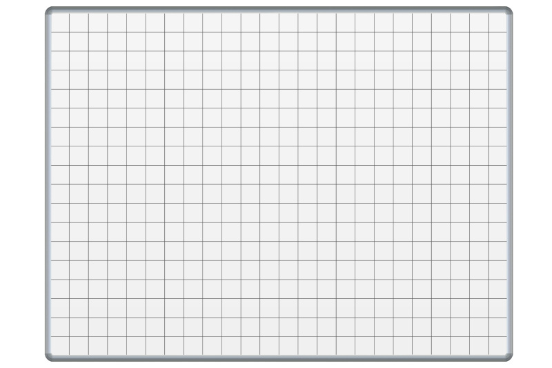 Bílá keramická popisovací tabule 1200x1000 mm, čtverce/rastr