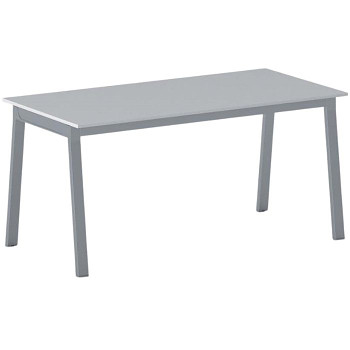 Jednací stůl 1600x 800x 750, šedá, podnož šedá, BASIC