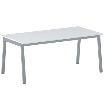 Jednací stůl 1800x 900x 750, bílá, podnož šedá, BASIC